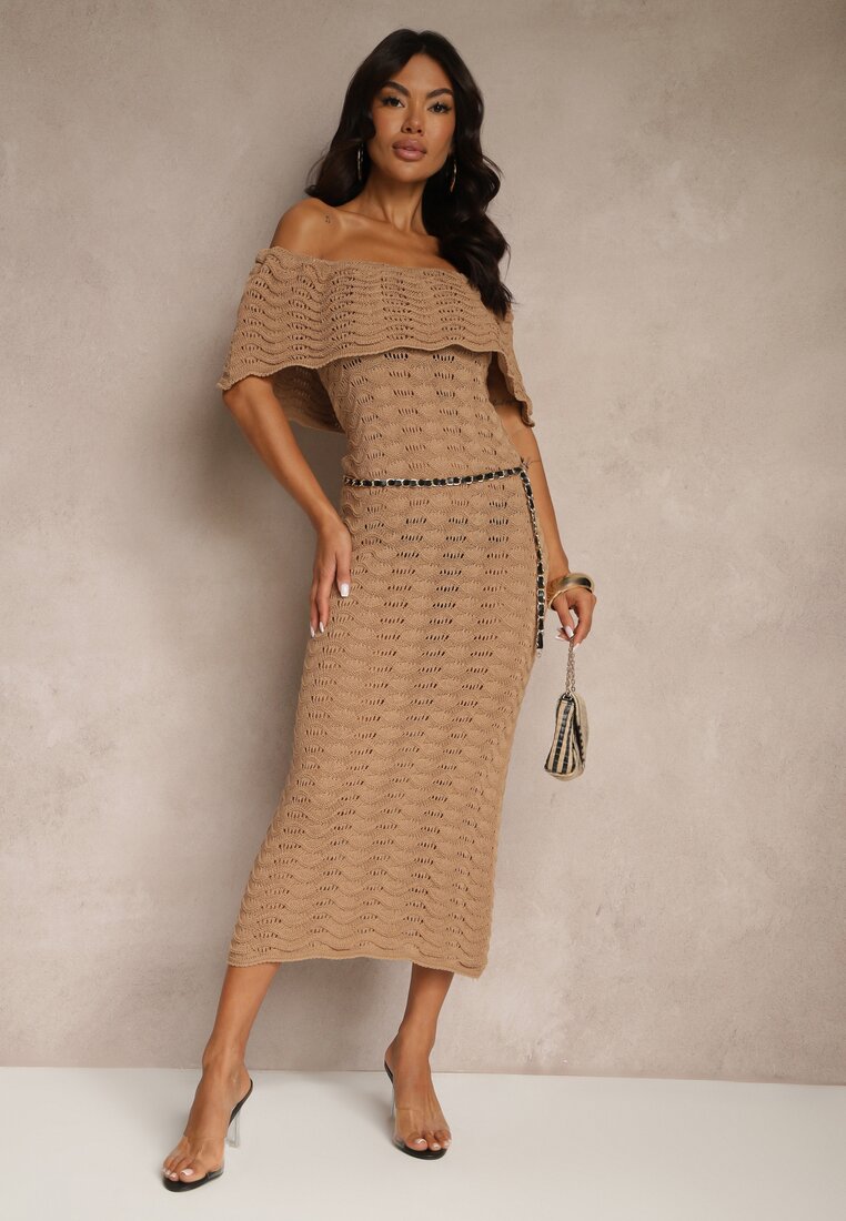 Rochie Filadella Bej închis