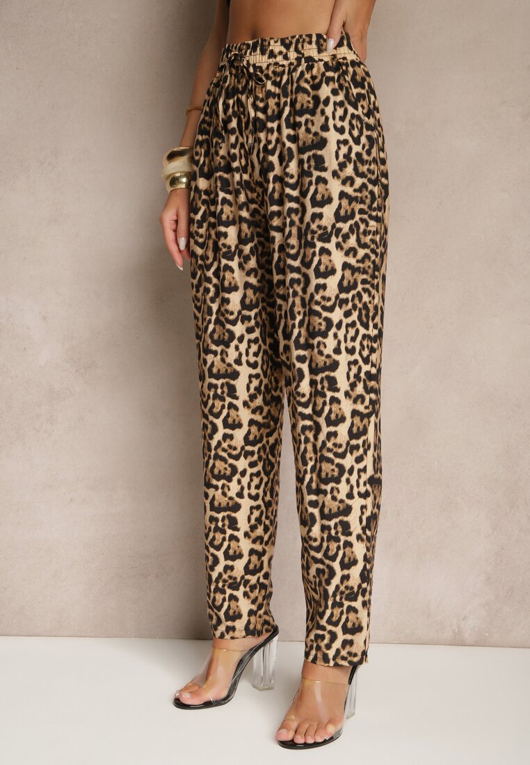 Pantaloni Tilarisea Imprimeu leopard
