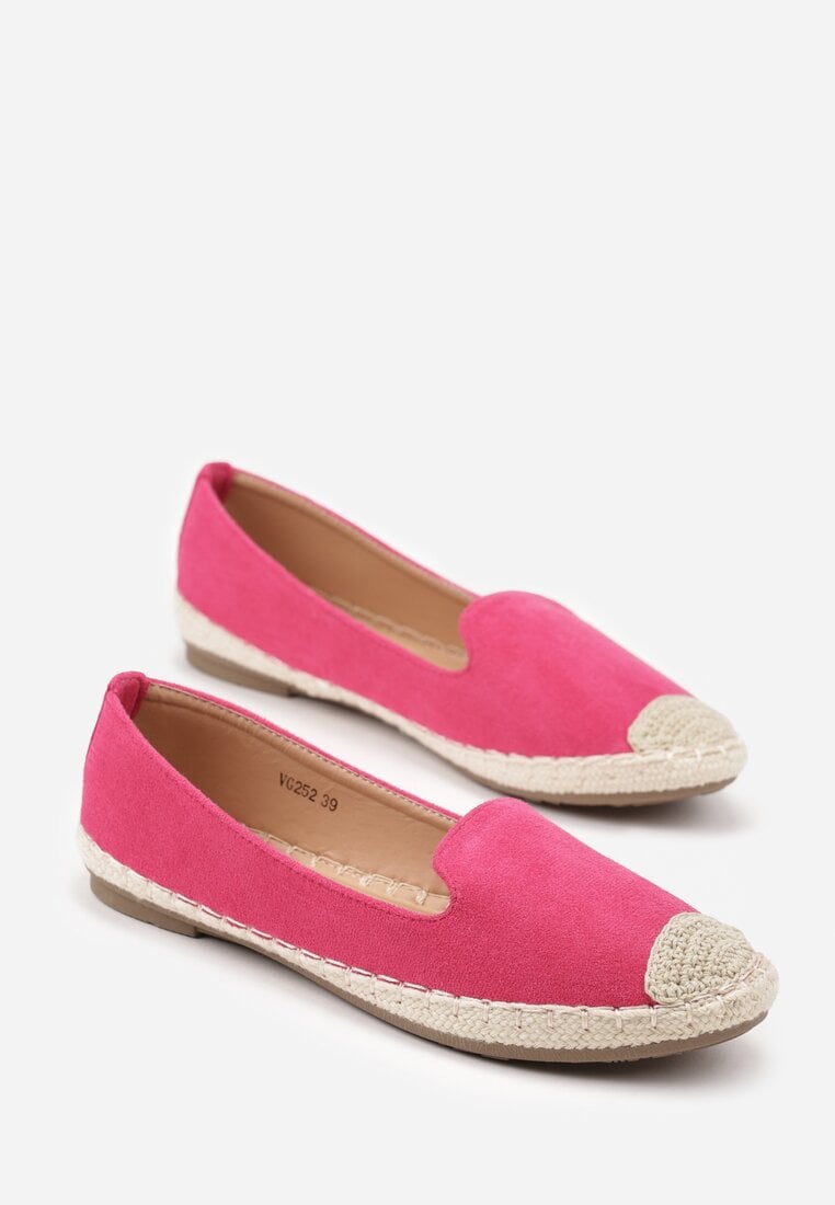 Fuksjowe Espadryle z Motywem Plecionki Ralomea