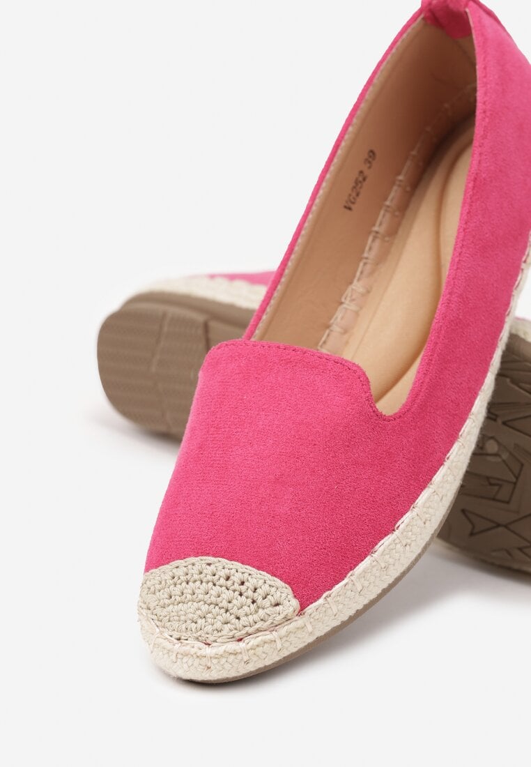 Fuksjowe Espadryle z Motywem Plecionki Ralomea