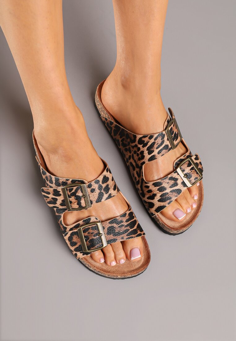Papuci Imprimeu leopard