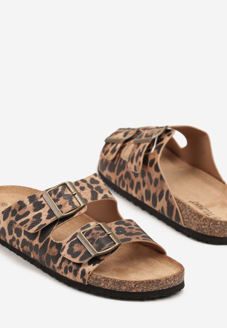 Papuci Imprimeu leopard