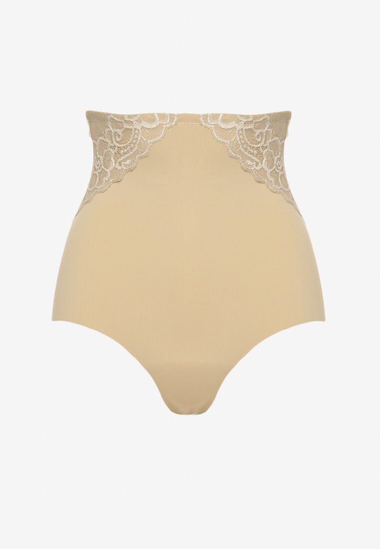 Beżowe Majtki Modelujące High Waist Savirolle