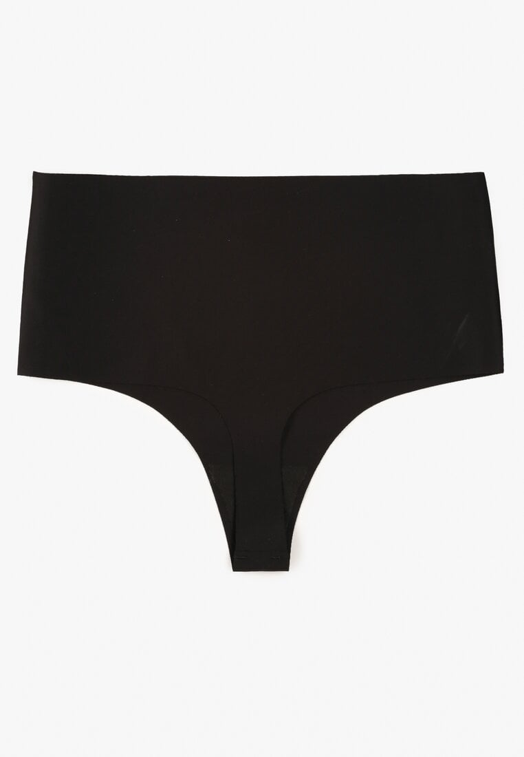 Czarne Bezszwowe Majtki High Waist Kolunea