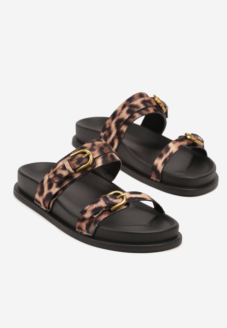 Papuci Imprimeu leopard