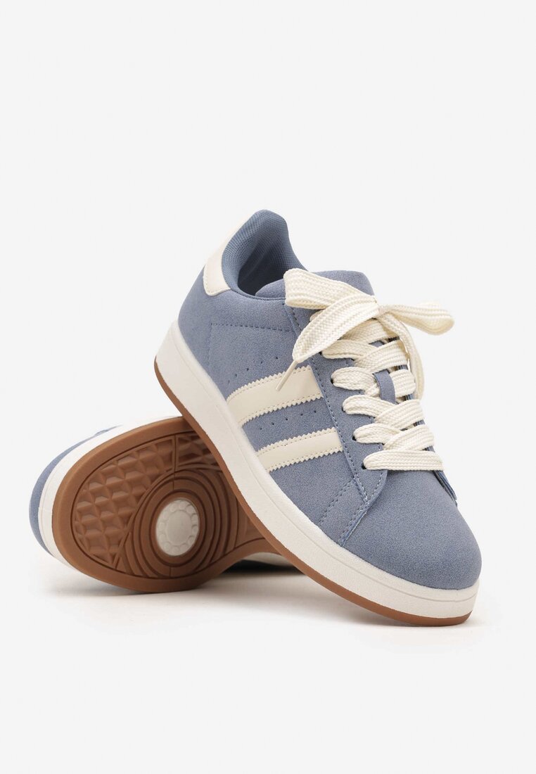 Niebieskie Sneakersy Ozdobione Paskami Dolirenna