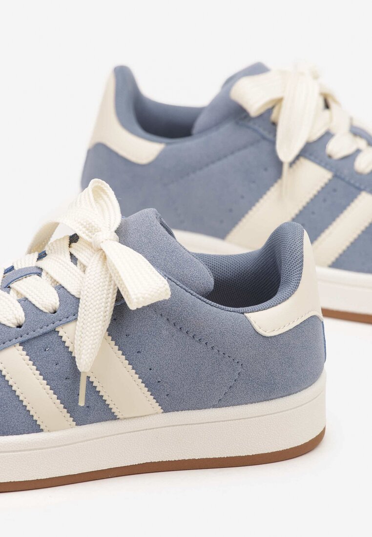 Niebieskie Sneakersy Ozdobione Paskami Dolirenna