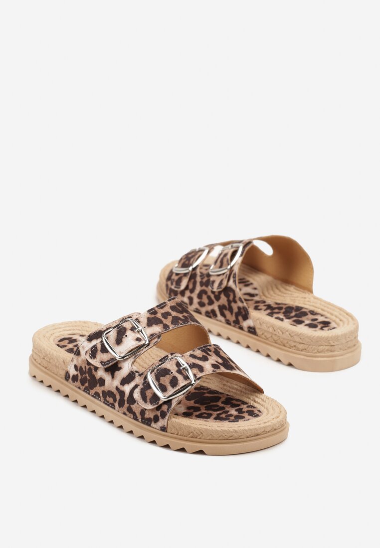 Papuci Imprimeu leopard