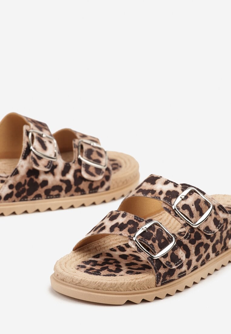 Papuci Imprimeu leopard