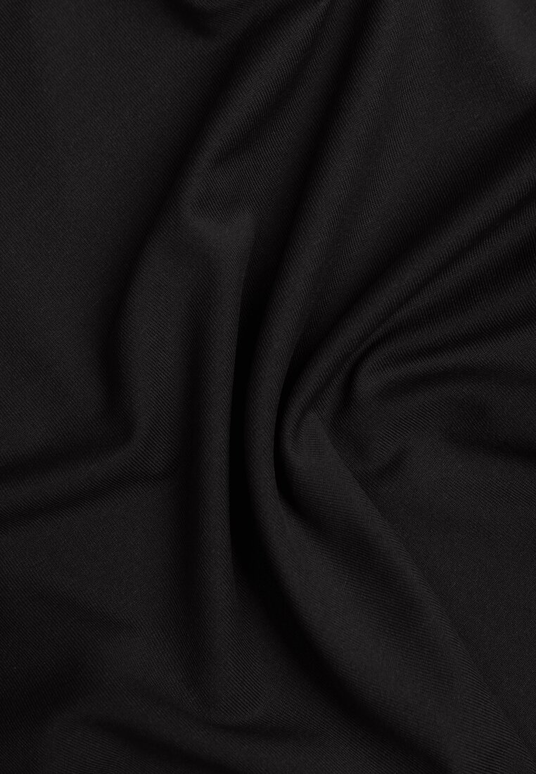 Czarna Bluzka Longsleeve Vices z Asymetrycznym Dekoltem Fertie