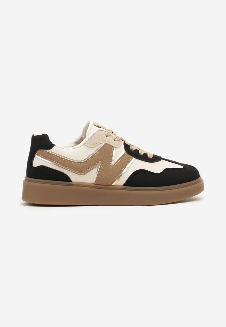 Czarne Sneakersy Ozdobione Geometrycznym Motywem Benike