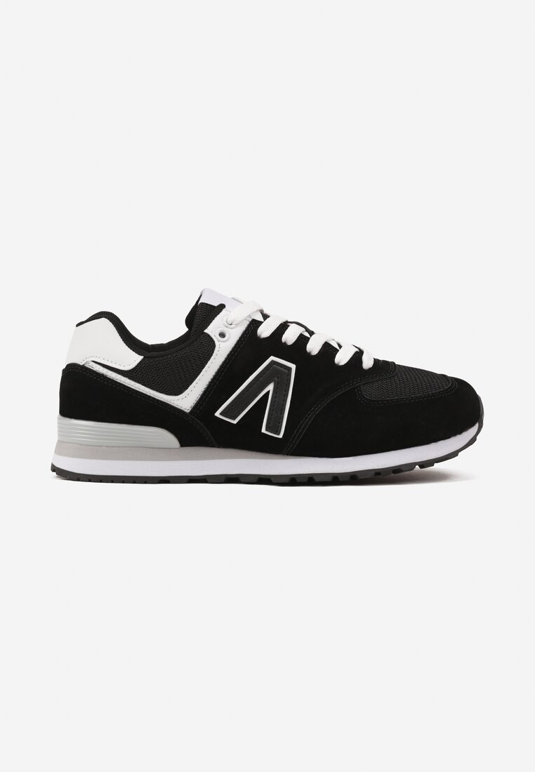 Czarno-Białe Sneakersy Ozdobione Geometrycznym Motywem Rilenessa