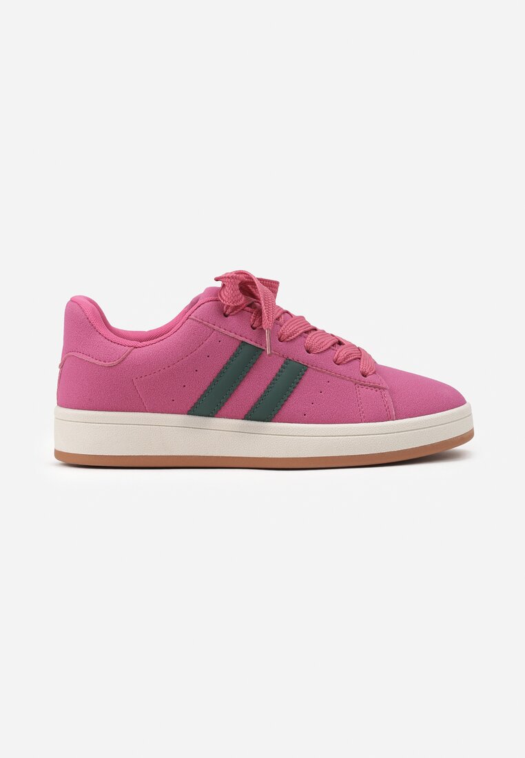 Różowe Sneakersy z Geometrycznym Wzorem Rillomia