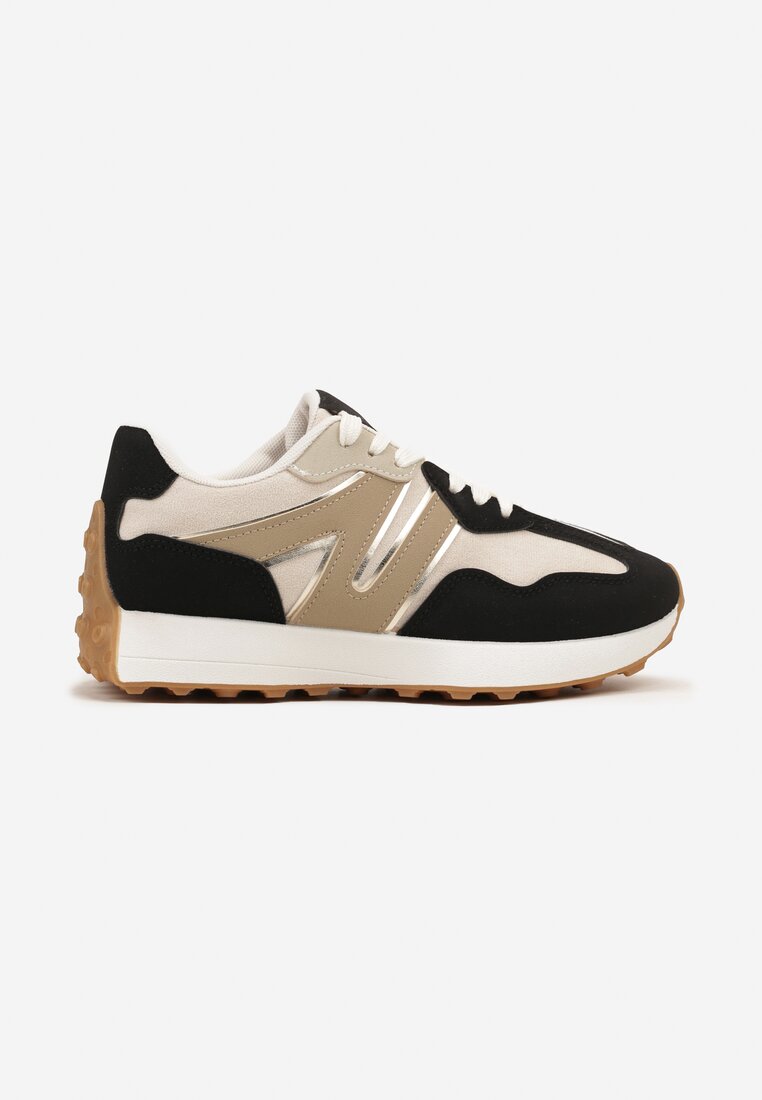 Czarne Sneakersy Ozdobione Geometrycznym Motywem Rilameia