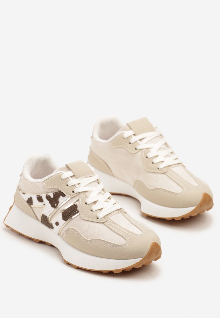 Czarno-Białe Sneakersy Ozdobione Geometrycznym Motywem Rilameia