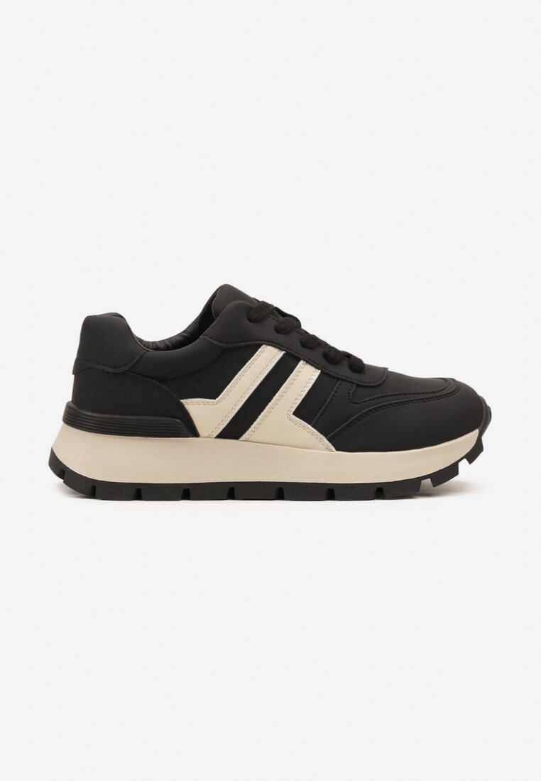 Sneakers Lulline Negri cu bej