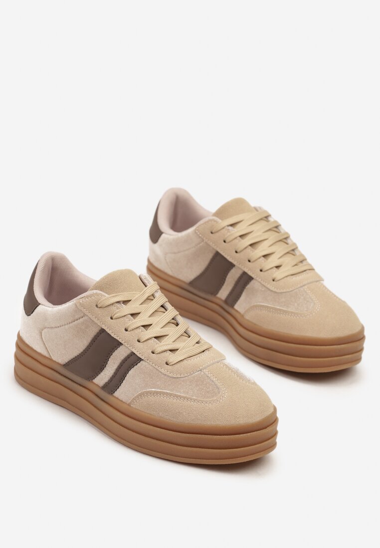 Sneakers Tulafia Bej închis