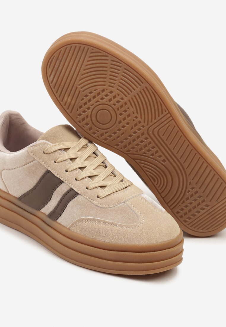 Sneakers Tulafia Bej închis