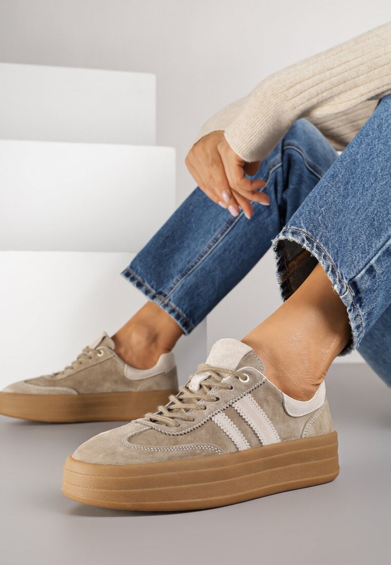 Sneakers Bej închis