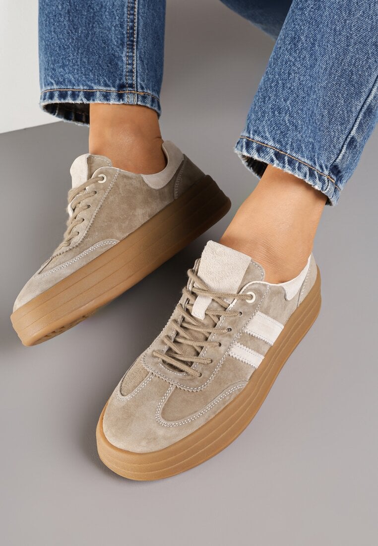 Sneakers Bej închis
