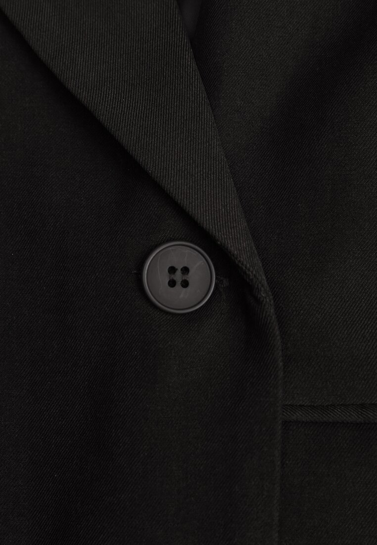 Czarna Marynarka Dwurzędowa o Kroju Oversize Clasora