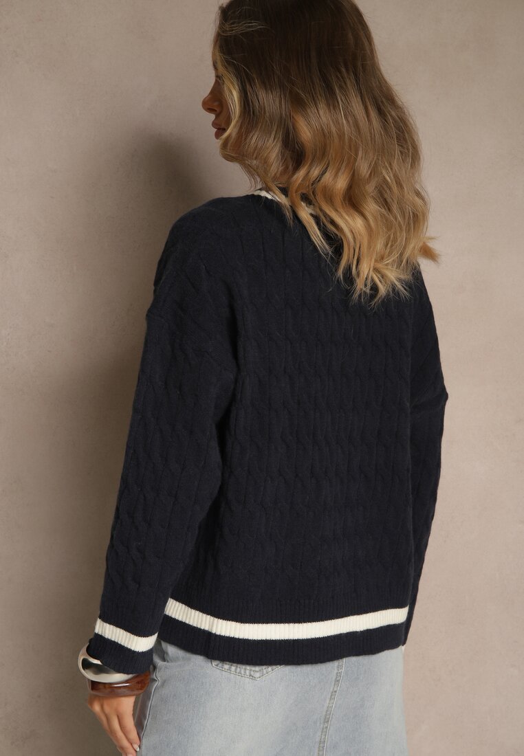 Pulover Belmire Bleumarin