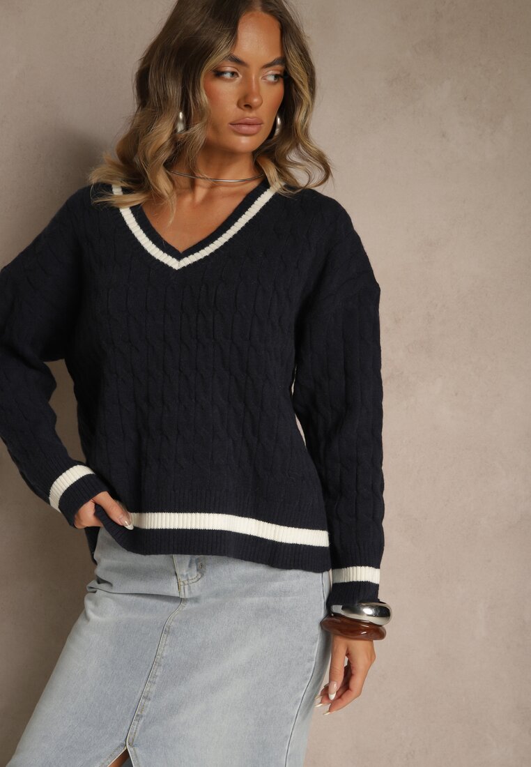 Pulover Belmire Bleumarin