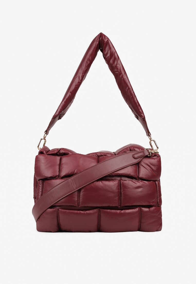 Bordowa Torebka na Ramię Typu Puffer Bag Norriva