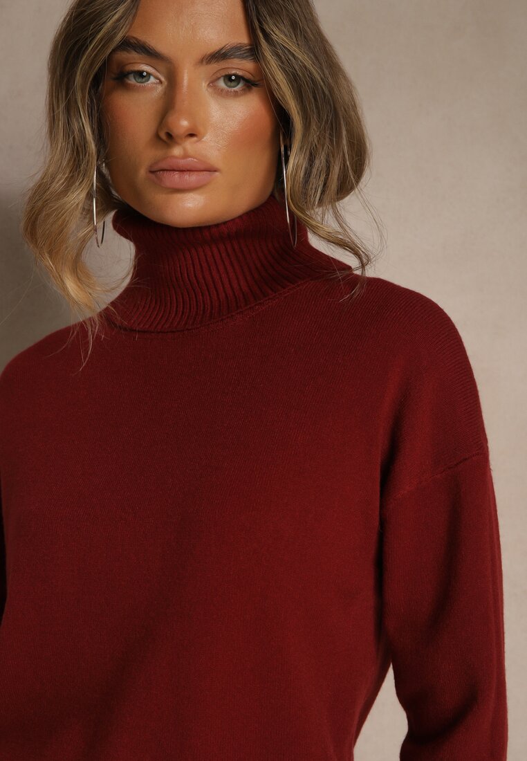 Pulover pe gât Avenella Bordo