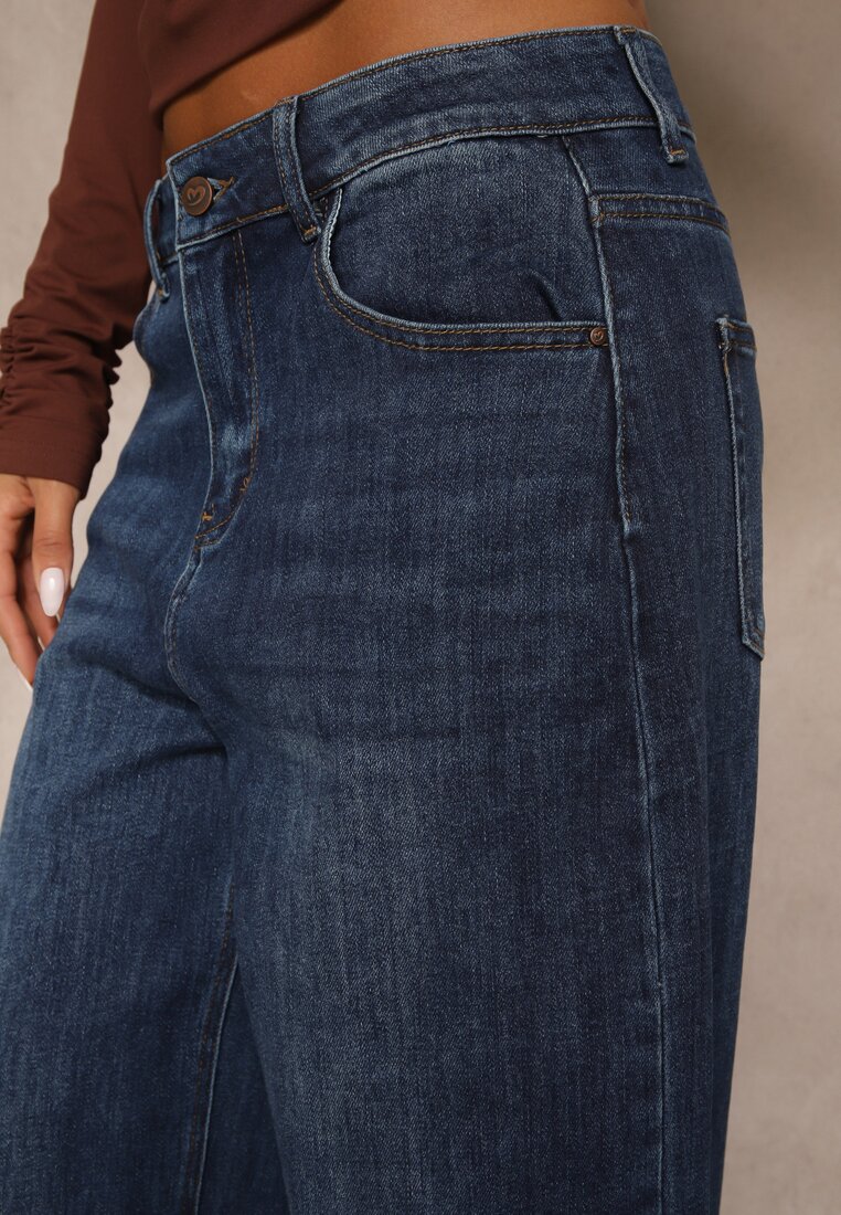 Niebieskie Jeansy High Waist Barrel Fit Salisette