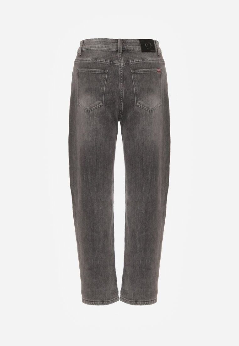 Szare Jeansy Mom Fit High Waist Ralineva
