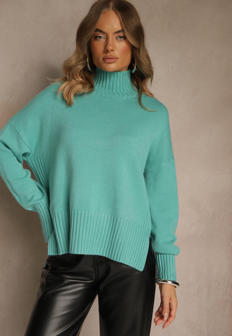 Pulover pe gât Ralloria Verde deschis