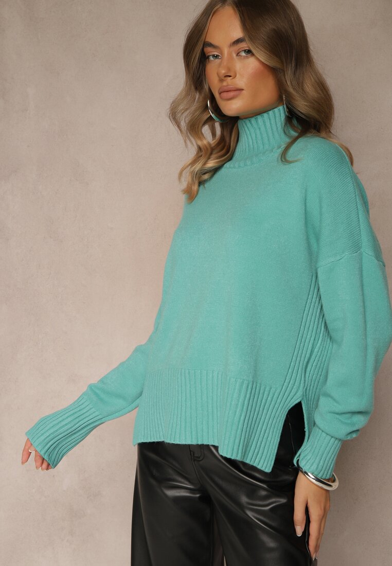 Pulover pe gât Ralloria Verde deschis