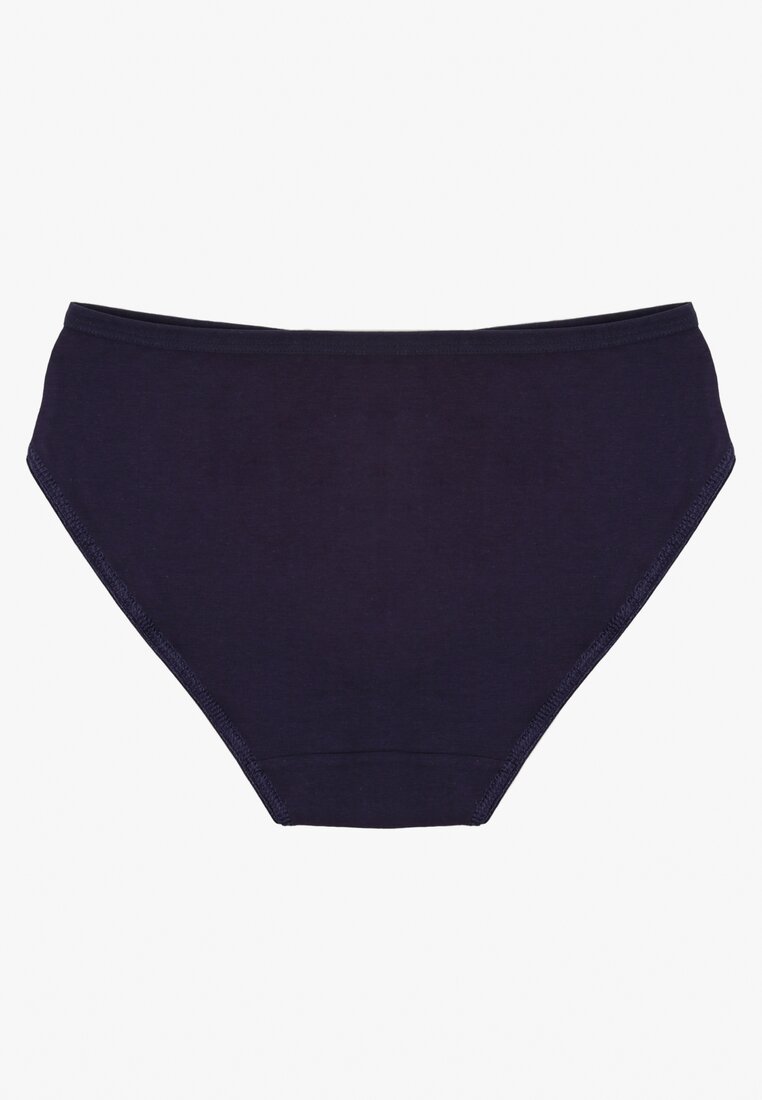 Granatowe Bawełniane Majtki Figi o Klasycznym Fasonie Venalice