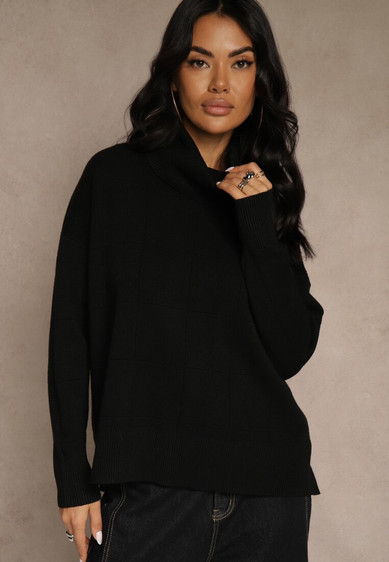 Czarny Casualowy Golf Tusara