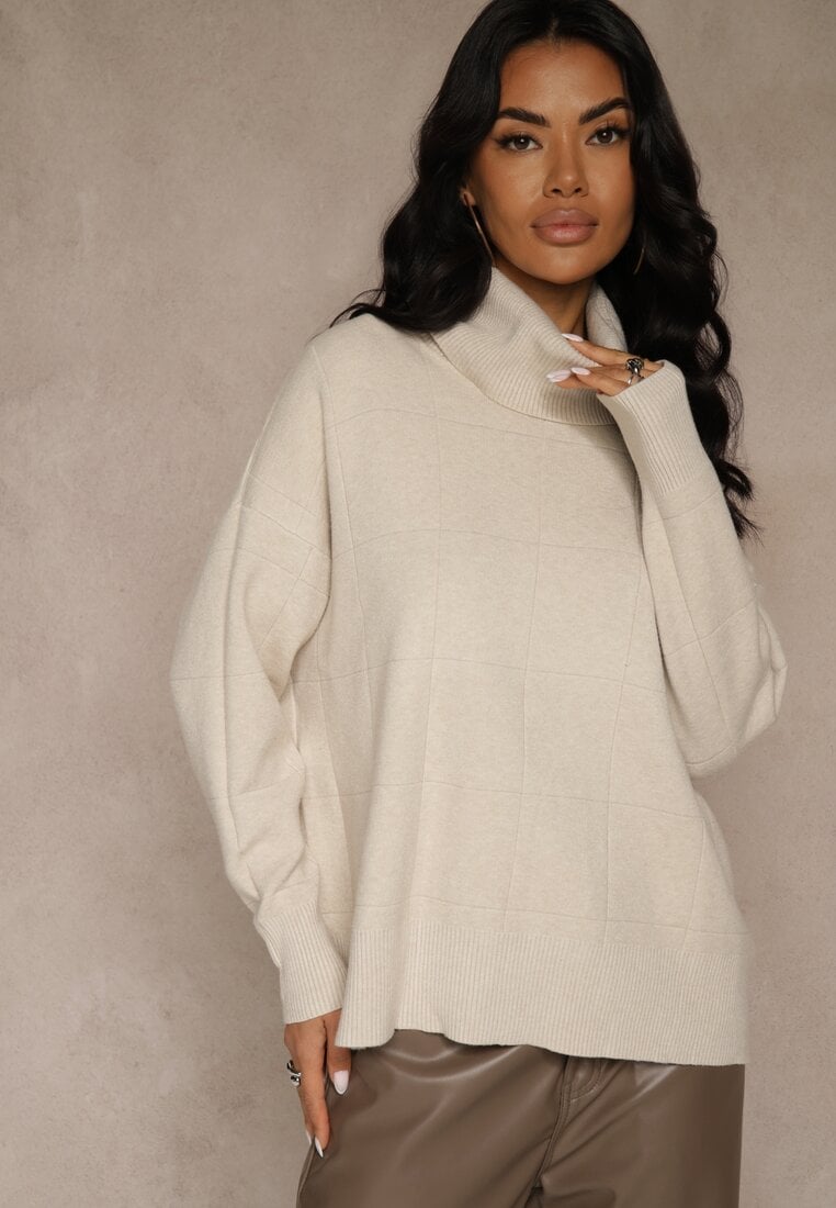 Beżowy Casualowy Golf Tusara