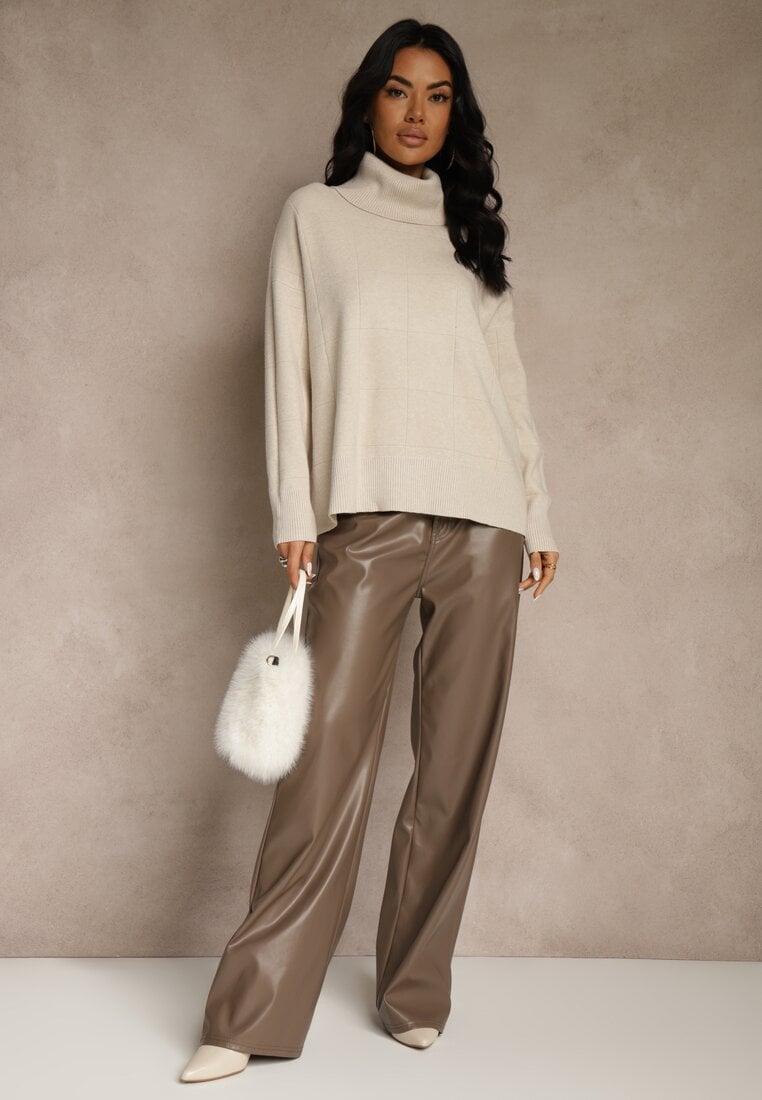 Beżowy Casualowy Golf Tusara