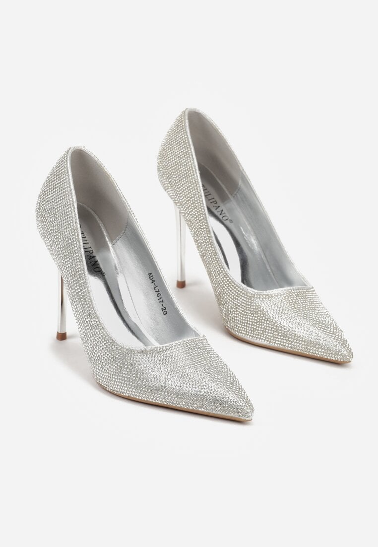 Srebrne Eleganckie Szpilki Ozdobione Cyrkoniami Anwedasa