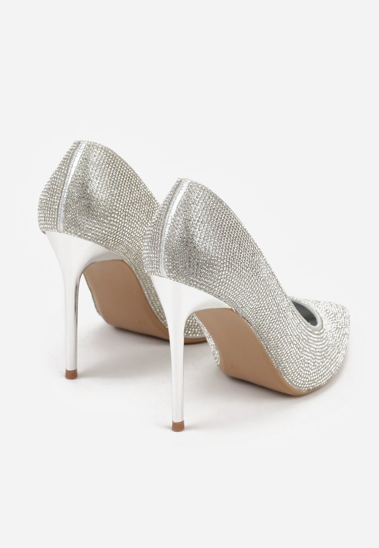 Srebrne Eleganckie Szpilki Ozdobione Cyrkoniami Anwedasa