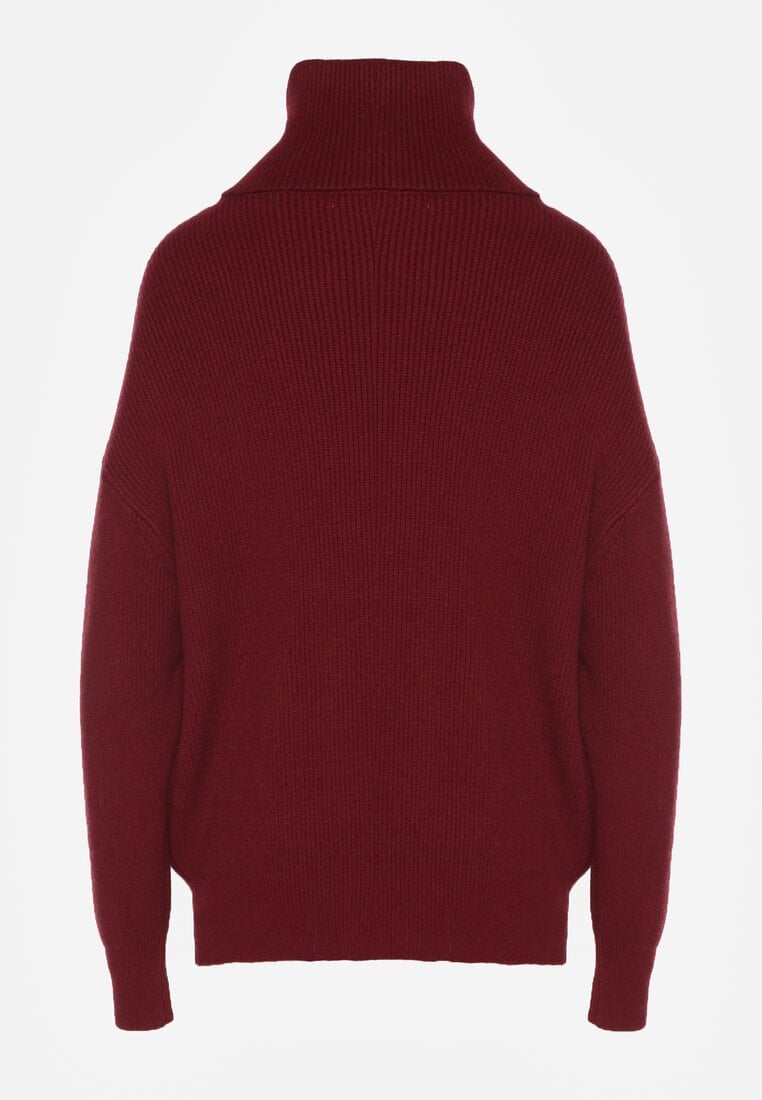 Pulover pe gât Bordo