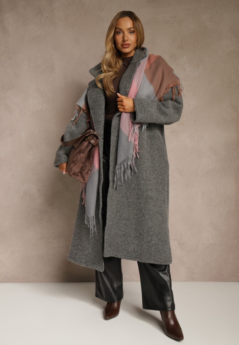 Fular Roz cu bleumarin