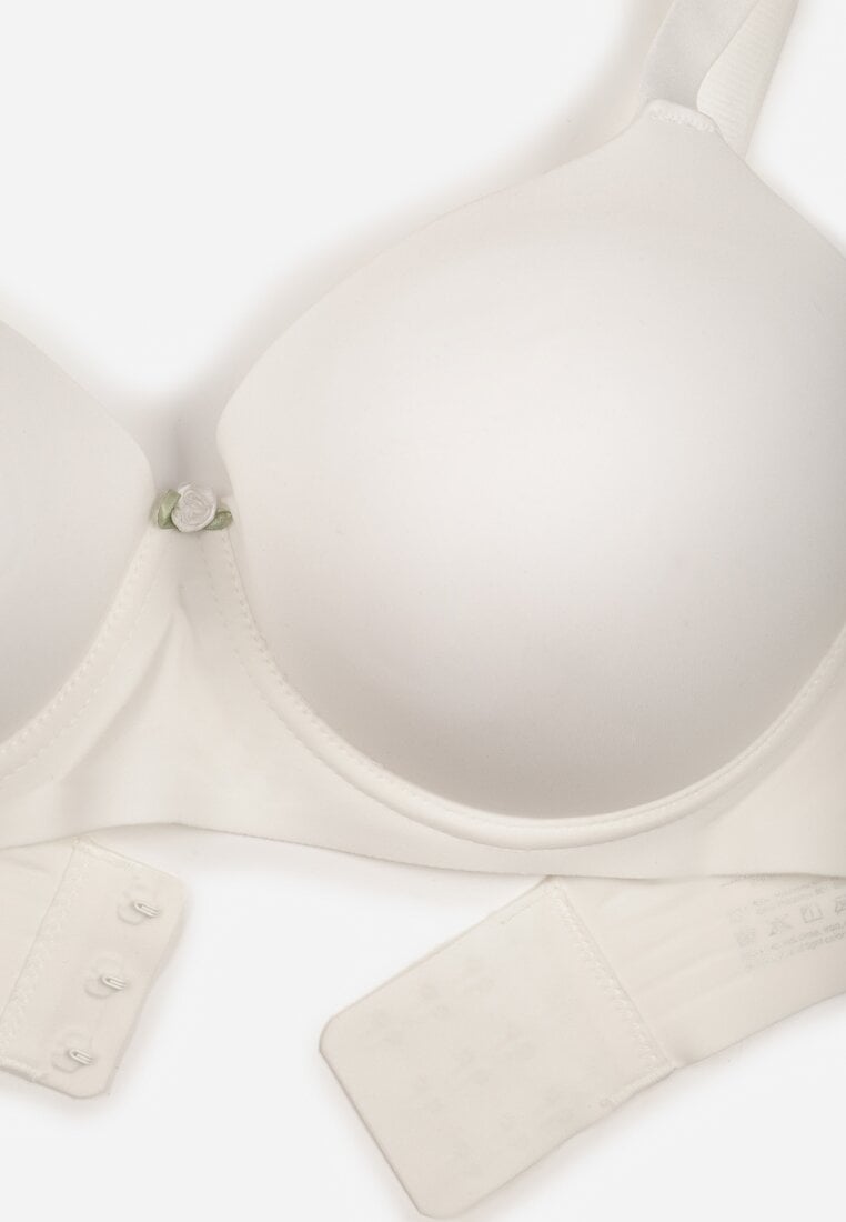 Biały Klasyczny Biustonosz o Gładkiej Fakturze Adriaros