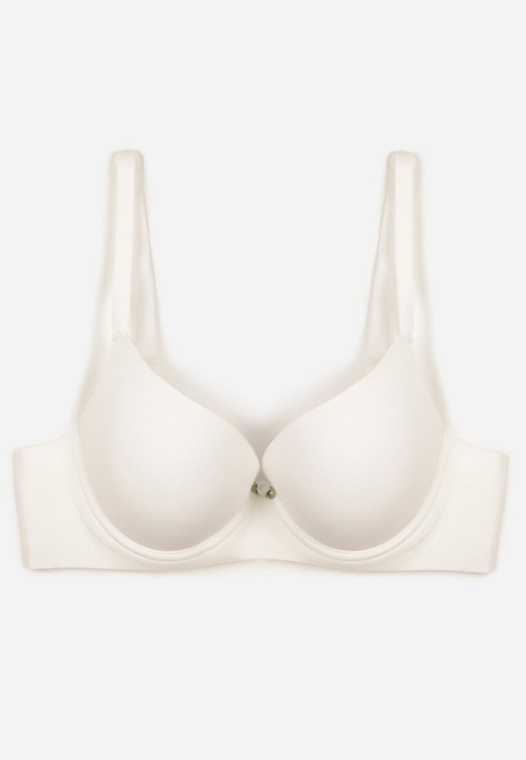 Biały Gładki Biustonosz z Efektem Push-up Theisithea