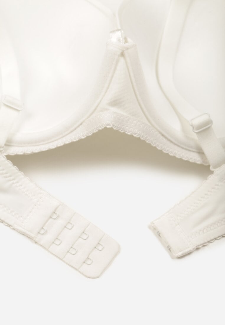 Jasnobeżowy Gładki Biustonosz o Klasycznym Fasonie Arriethia