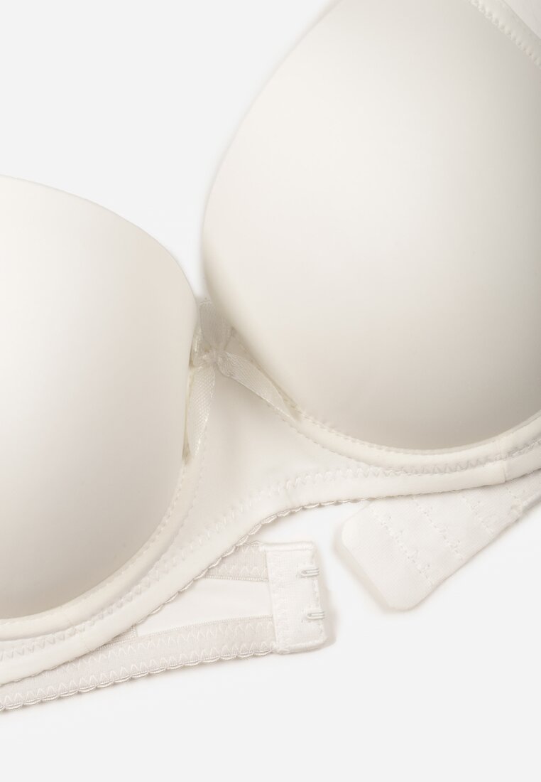 Jasnobeżowy Gładki Biustonosz o Klasycznym Fasonie Arriethia