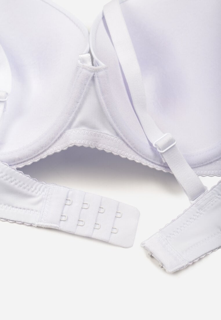 Biały Gładki Biustonosz o Klasycznym Fasonie Arriethia