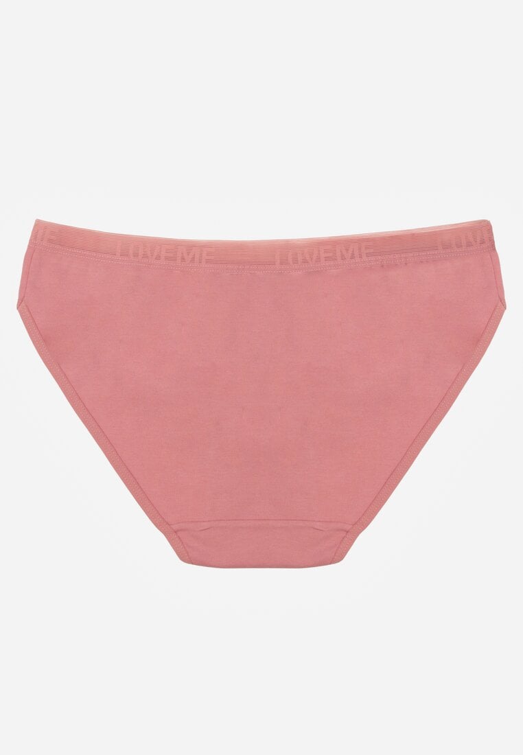 Ciemnoróżowe Majtki Figi z Bawełny z Napisem Love Adririn