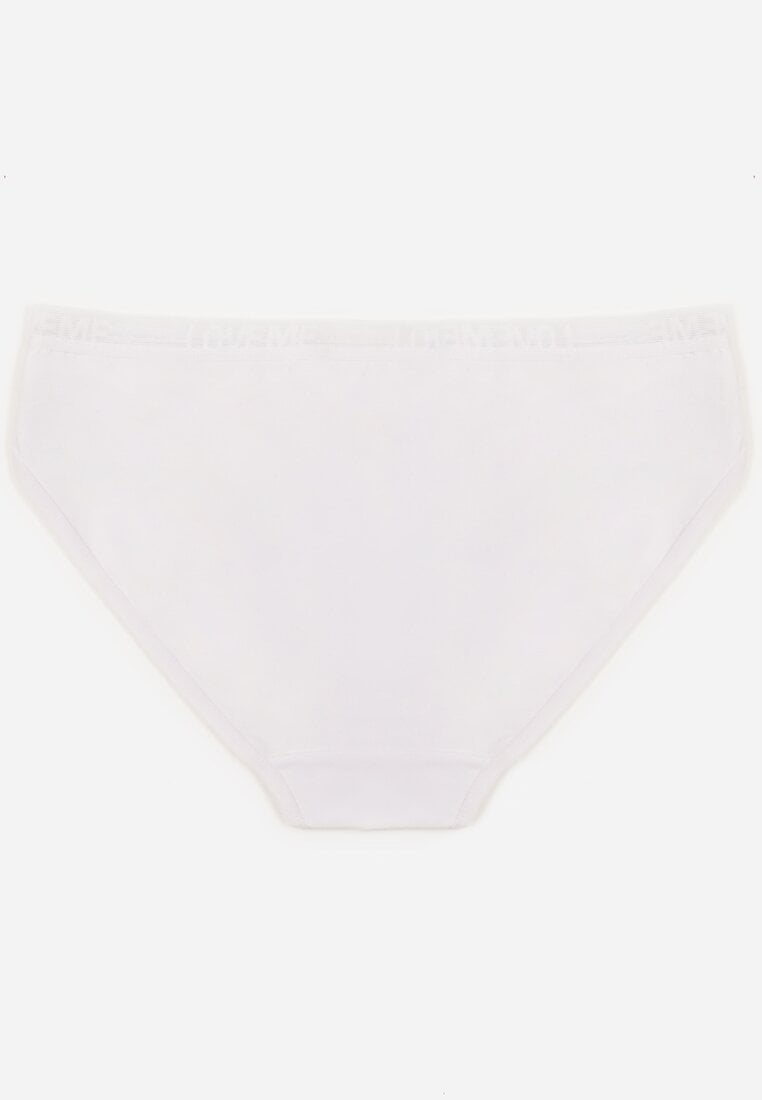 Białe Majtki Figi z Bawełny z Napisem Love Adririn