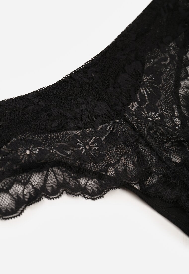 Panterkowe Majtki Stringi Ozdobione Koronką Phisoris