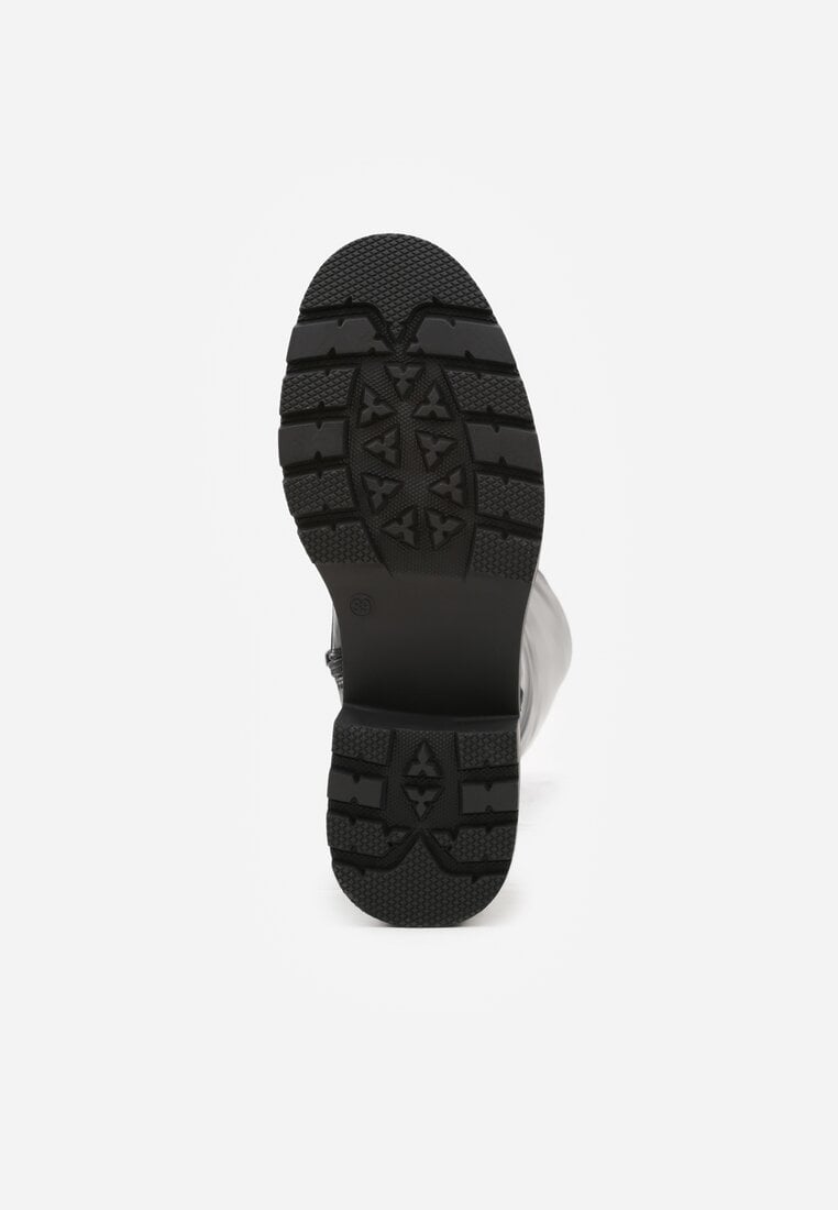 Czarne Kozaki Typu Workery Rhaethe